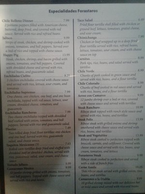 Menu photo 7 El Rincon Azteca Chanute, KS