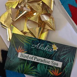 Bird of Paradise Spa - The business card front