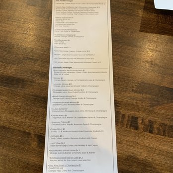 Bruncheonette - Drink menu - Breakfast & Brunch Near Me - Spokane, Washington
