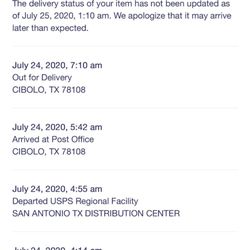 USPS - Waiting since the 25th for final delivery. Hello?