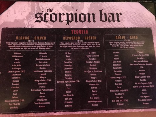 Menu photo 7 Scorpion Bar Foxwoods Mashantucket, CT