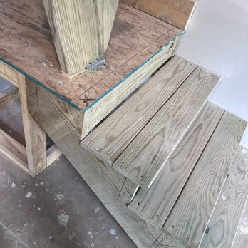 The Superior Remodel & Repairs - Stairs- stringer cut incorrectly and not properly mounted to second floor.  Bottom step broke after two days. - Plumbing Near Me - Round Rock, Texas