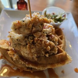 Hot honey chicken waffle Hot honey chicken waffle