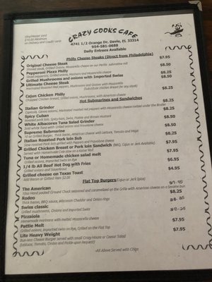 Menu photo 1 Crazy Cooks Davie, FL Menu photo 1 Crazy Cooks Davie, FL