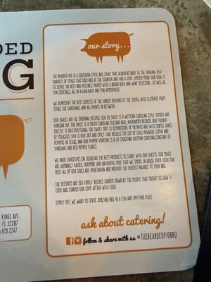 Menu photo 1 The Bearded Pig Jacksonville, FL