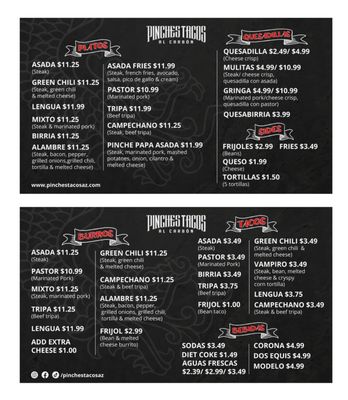 Menu photo 2 Pinches Tacos Al Carbon Phoenix, AZ Menu photo 2 Pinches Tacos Al Carbon Phoenix, AZ