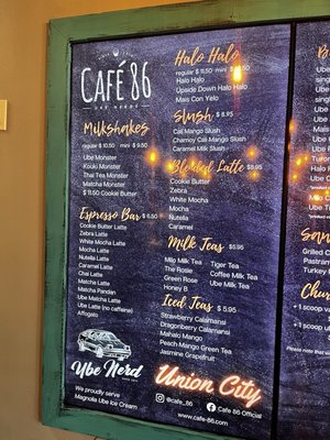 Menu photo 1 Cafe 86 Union City, CA