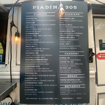 Piadina 305 - Menu - Italian Near Me - Doral, Florida