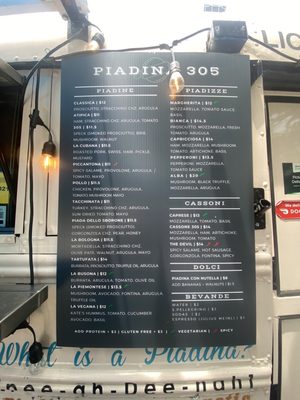 Menu photo 1 Piadina 305 Doral, FL