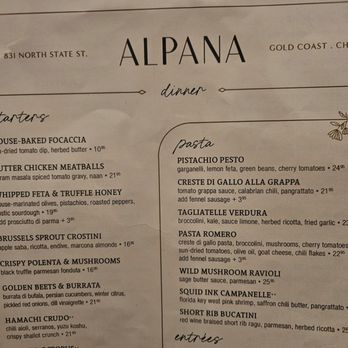 Alpana - 12-23-2024 Menu Part 1 - New American Near Me - Chicago, Illinois