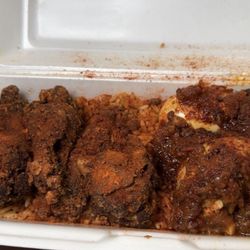 Wings, Stewed Eggs, Jollof Rice