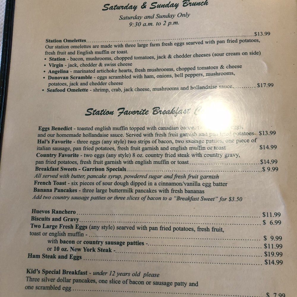 Vallemar Station - Menu - August 2018 - Steakhouses Near Me - Pacifica, California Vallemar Station - Menu - August 2018 - Steakhouses Near Me - Pacifica, California