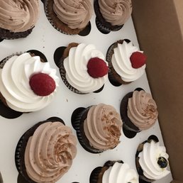 Gluten free and dairy free chocolate, vanilla, Nutella, and lemon blueberry cupcakes. Gluten free and dairy free chocolate, vanilla, Nutella, and lemon blueberry cupcakes.