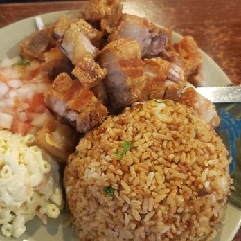 Asahi Grill - Lechon with fried rice - Breakfast & Brunch Near Me - Honolulu, Hawaii Asahi Grill - Lechon with fried rice - Breakfast & Brunch Near Me - Honolulu, Hawaii