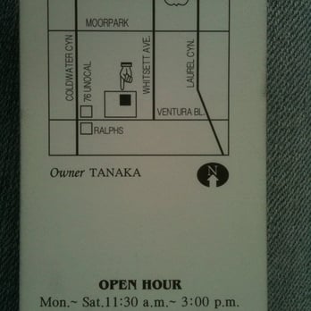 Shiki Sushi - Business card back side - Sushi Bars Near Me - Studio City, California