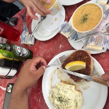 The Troll Tavern - pork ribeye with german mashed potatoes and beer cheese soup - American Near Me - Helen, Georgia