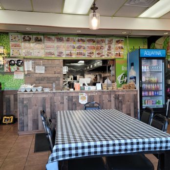 Falafel  Dream -  checkered table and chairs - Middle Eastern Near Me - Chicago, Illinois