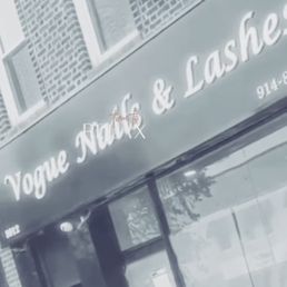 Signage of the Vogue Nails & Lashee