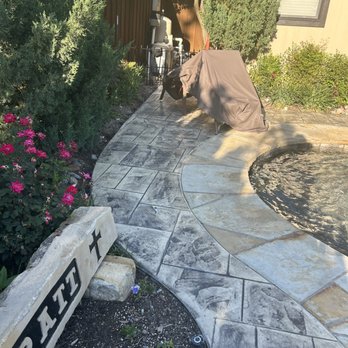 ACT Concrete - Stamped concrete back side of pool. - Masonry/Concrete Near Me - Rowlett, Texas ACT Concrete - Stamped concrete back side of pool. - Masonry/Concrete Near Me - Rowlett, Texas