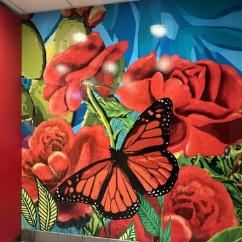 McDonald's - Beautiful mural with roses in butterfly - Burgers Near Me - San Jose, California McDonald's - Beautiful mural with roses in butterfly - Burgers Near Me - San Jose, California