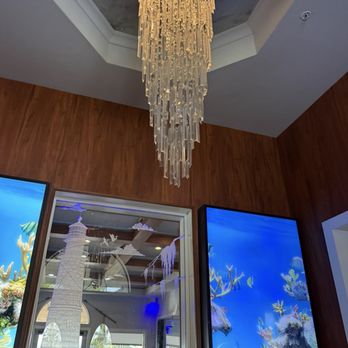 Lighthouse Waterfront Restaurant - Beautiful chandelier - New American Near Me - Fort Myers, Florida