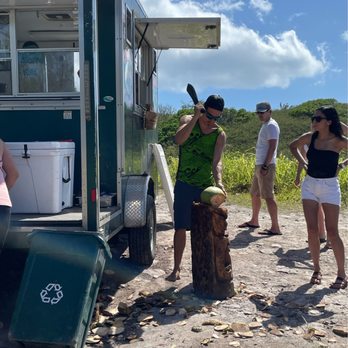 Coconut Caboose - Coconut chopping - Food Trucks Near Me