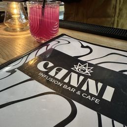 Cocktail menu and infused drink Cocktail menu and infused drink