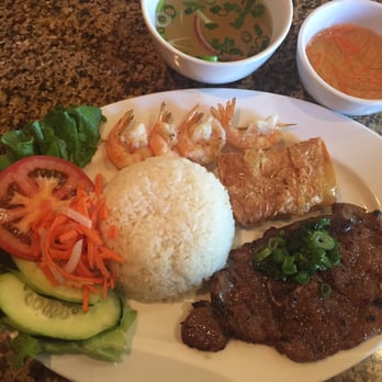 Pho Hung - #39! Pork, Rice, shrimp & fried tofu :)) - Vietnamese Near Me - Portland, Oregon
