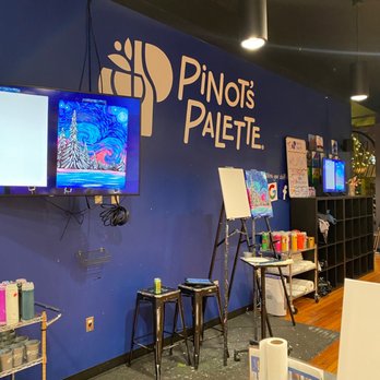 Pinot's Palette - Pino's Palette instruction area - Paint & Sip Near Me - Columbus, Ohio