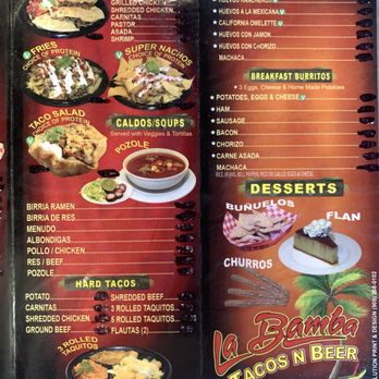 La Bamba Tacos And Beer - Mexican Near Me - Murrieta, California