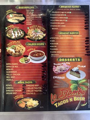 Menu photo 7 La Bamba Tacos And Beer Murrieta, CA