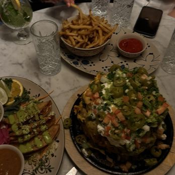 Lake Effect - Shrimp tacos, fries, and the chicken nachos - Cocktail Bars Near Me - Salt Lake City, Utah