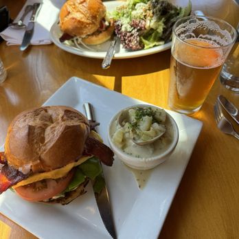 Matt’s in the Market - Meatloaf burger with clam chowder - New American Near Me - Seattle, Washington Matt’s in the Market - Meatloaf burger with clam chowder - New American Near Me - Seattle, Washington