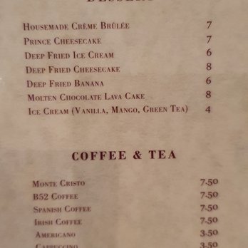 Prince Japanese Steakhouse - Apr 2022 menu - Japanese Near Me - Etobicoke, Ontario