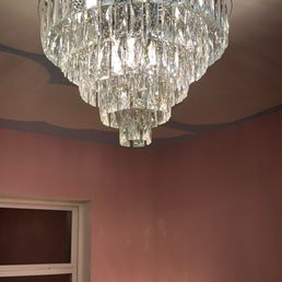 Chandelier & lamp from Houston Lightbulb & Lighting. Chandelier & lamp from Houston Lightbulb & Lighting.