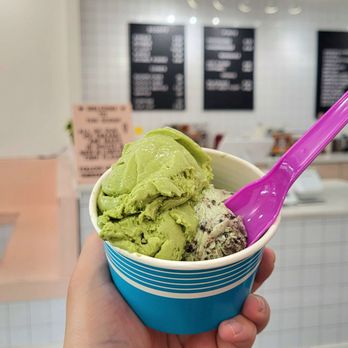The Scoop - Scoop of Matcha Green Tea and a Scoop of Mint Oreo - Ice Cream & Frozen Yogurt Near Me - Potomac, Maryland