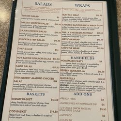 The Dry Dock - Menu