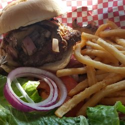 1st time here.  Burger is a hand made fresh beef patty !! Delicious !