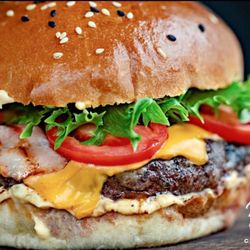 Nuestro Sabor Cafe  Grill - Bacon Cheese Burger Delux