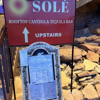 Sole Rooftop Cantina & Tequila Bar - Menu by the entrance stairs - Tex-Mex Near Me - Estes Park, Colorado Sole Rooftop Cantina & Tequila Bar - Menu by the entrance stairs - Tex-Mex Near Me - Estes Park, Colorado
