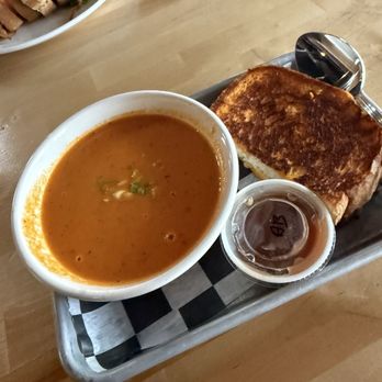 Sir Walter Coffee - Grilled cheese with tomato bisque and jam so delicious - Comfort Food Near Me - Raleigh, North Carolina Sir Walter Coffee - Grilled cheese with tomato bisque and jam so delicious - Comfort Food Near Me - Raleigh, North Carolina