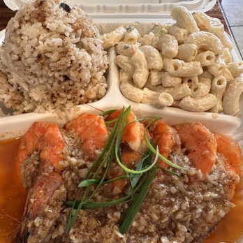 Monarch Poke - Garlic shrimp with garlic rice - Hawaiian Near Me - Aiea, Hawaii Monarch Poke - Garlic shrimp with garlic rice - Hawaiian Near Me - Aiea, Hawaii