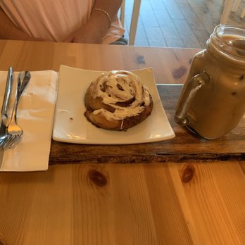 Coffee Joy - Cinnamon roll and cold brew with cream - Desserts Near Me - Baton Rouge, Louisiana Coffee Joy - Cinnamon roll and cold brew with cream - Desserts Near Me - Baton Rouge, Louisiana