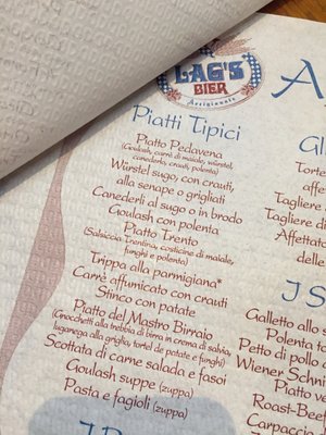 Menu photo 2 Birreria Pedavena Trento, TN Menu photo 2 Birreria Pedavena Trento, TN