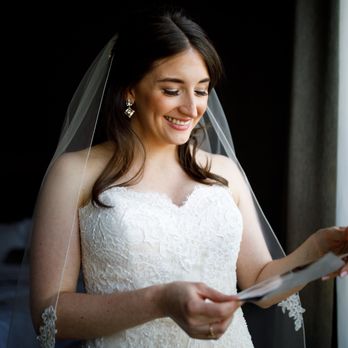 Martellen's Bridal  - The waltz length veil from Bel Aire Bridal was a perfect pick (thanks to Mary Ellen). - Bridal Near Me - Lemont, Illinois
