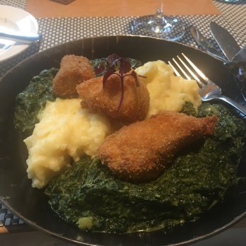 VLET Kitchen & Bar - Codfish with creamed spinach and potatoes. Yum! - Northern German Near Me - Hamburg, HH VLET Kitchen & Bar - Codfish with creamed spinach and potatoes. Yum! - Northern German Near Me - Hamburg, HH