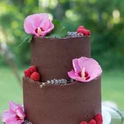 A Cake's Tale - Roses are Red:
Dark chocolate cake with a chocolate and raspberry filling smothered in a chocolate buttercream