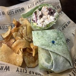 Wrap City - Greek wrap. Very good. $11.50 or so.