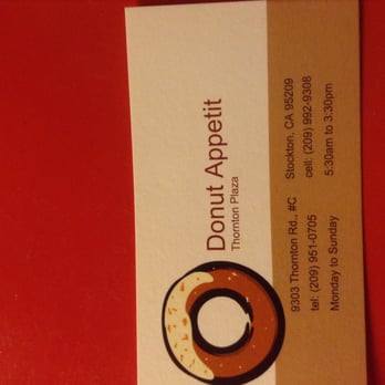 Donut Appetit - Their little business card. - Donuts Near Me - Stockton, California