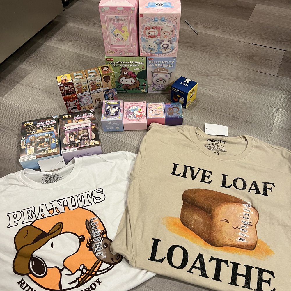 Miniso - Blind Box Haul plus cute shirts ($10 each) - Accessories Near Me - Fremont, California